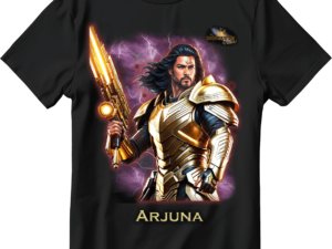 Arjuna opened black t-shirt